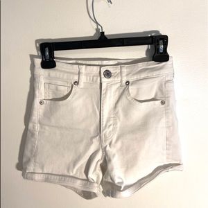 White Jean Shorts